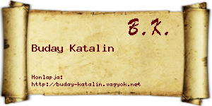 Buday Katalin névjegykártya